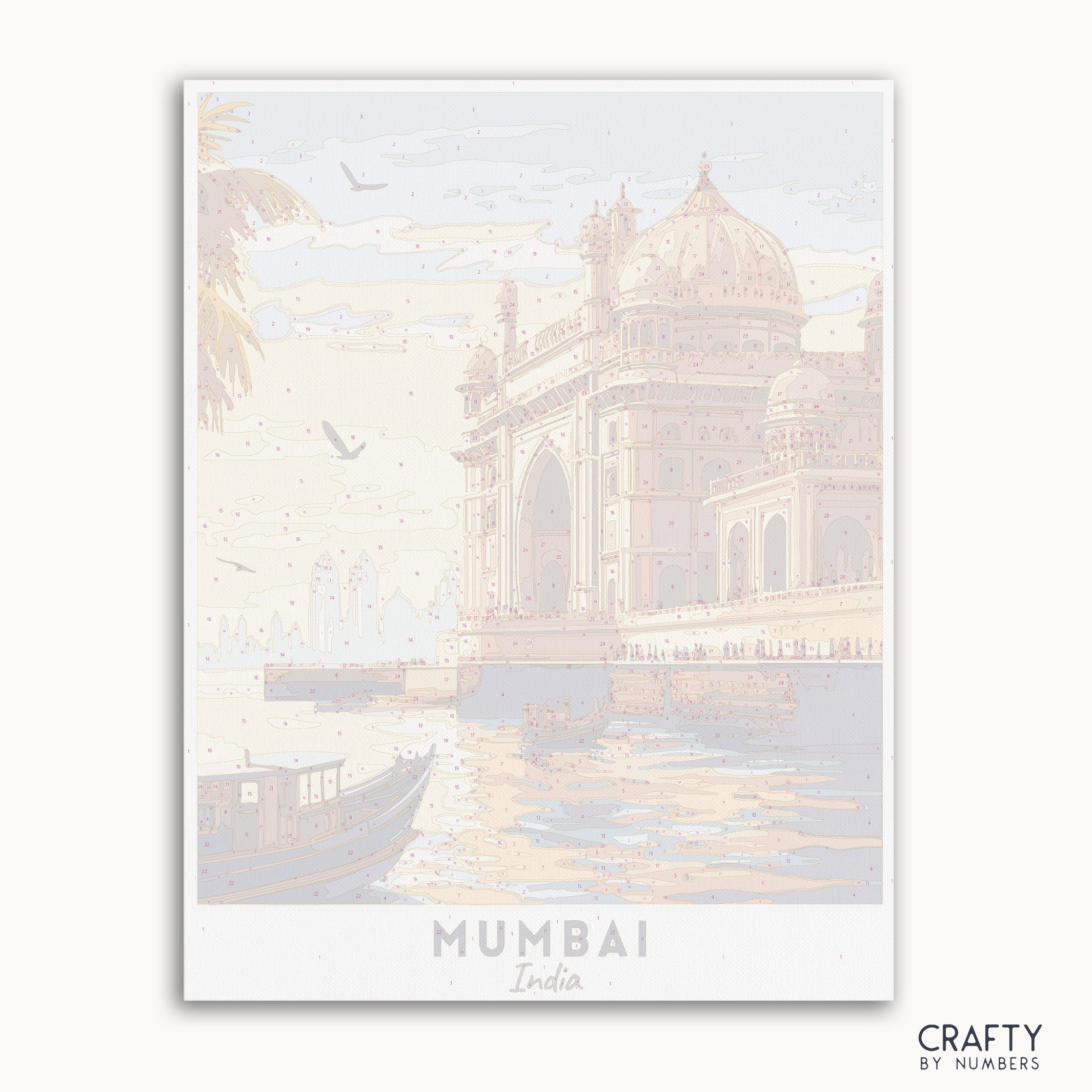 paint by numbers canvas of mumbai india