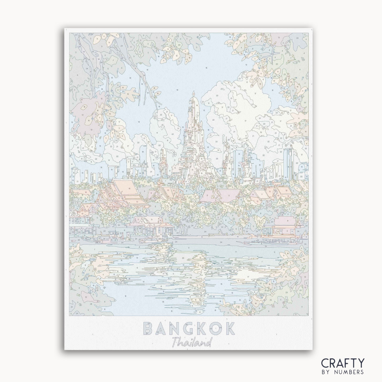 canvas paint by numbers of bangkok - Crafty by Numbers