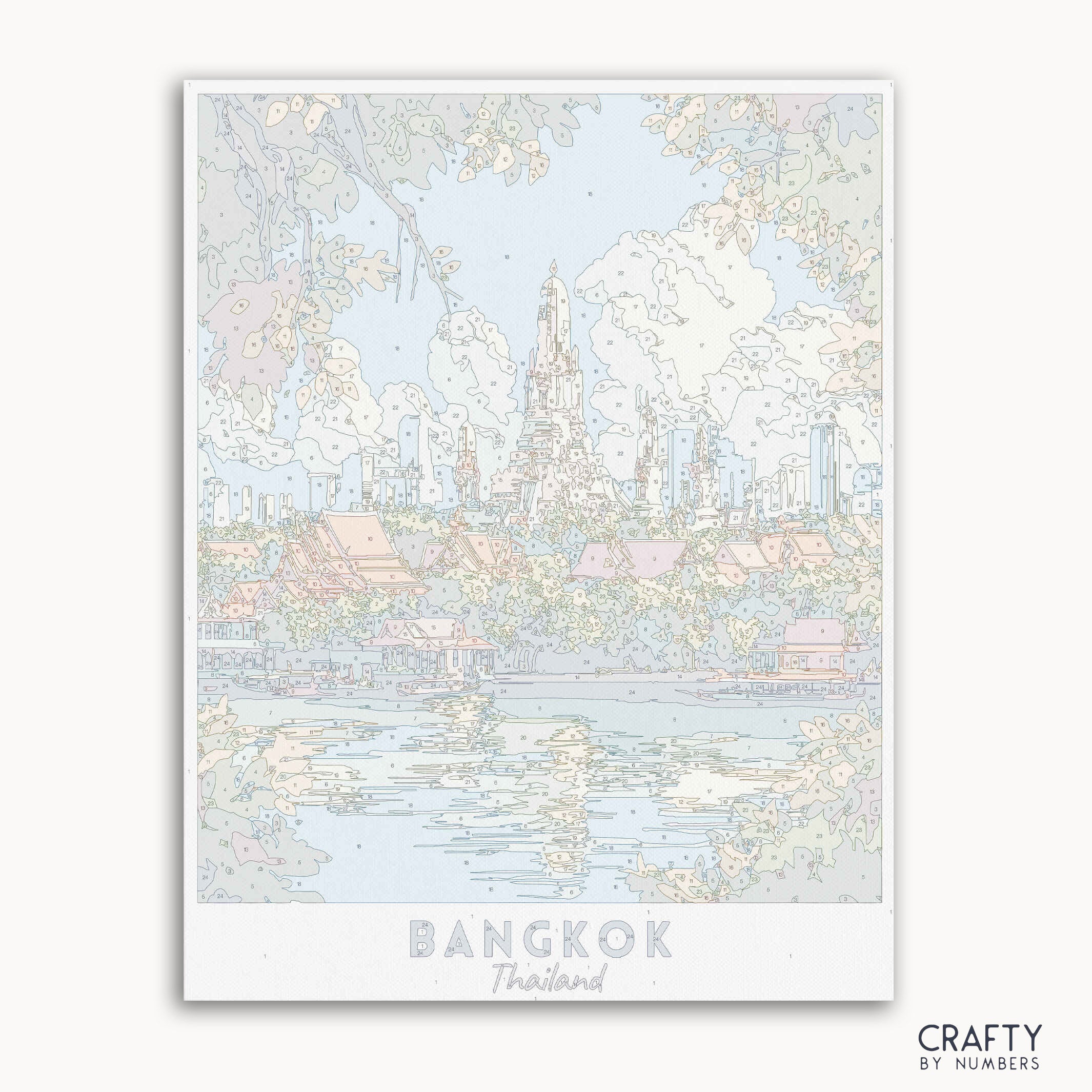 canvas paint by numbers of bangkok - Crafty by Numbers