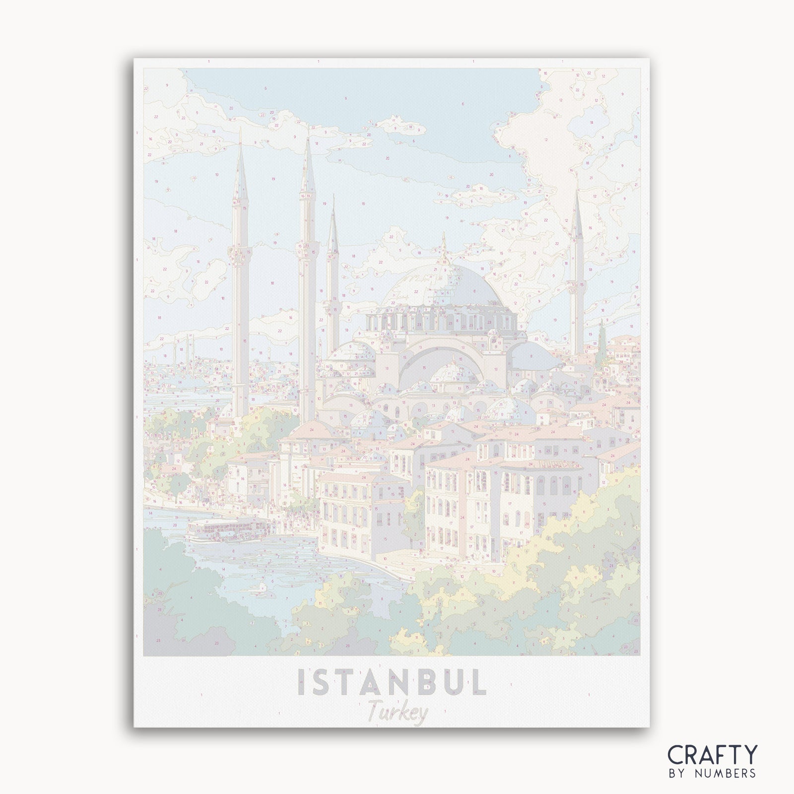 Conjunto de pintura sobre lienzo de Estambul Turquía.