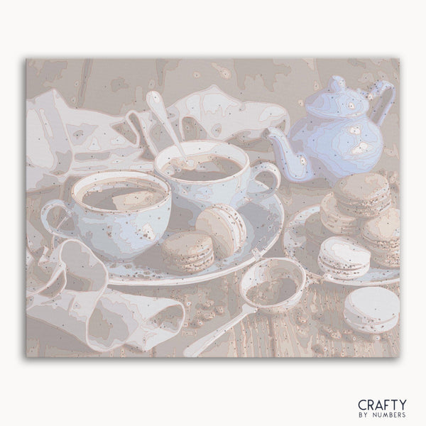 Coffee With Cookies paint by number inspired by famous paintings and van gogh famous paintings styles.