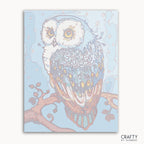 Colorful Owl paint by number inspired by famous paintings and vincent van gogh famous paintings artistry.