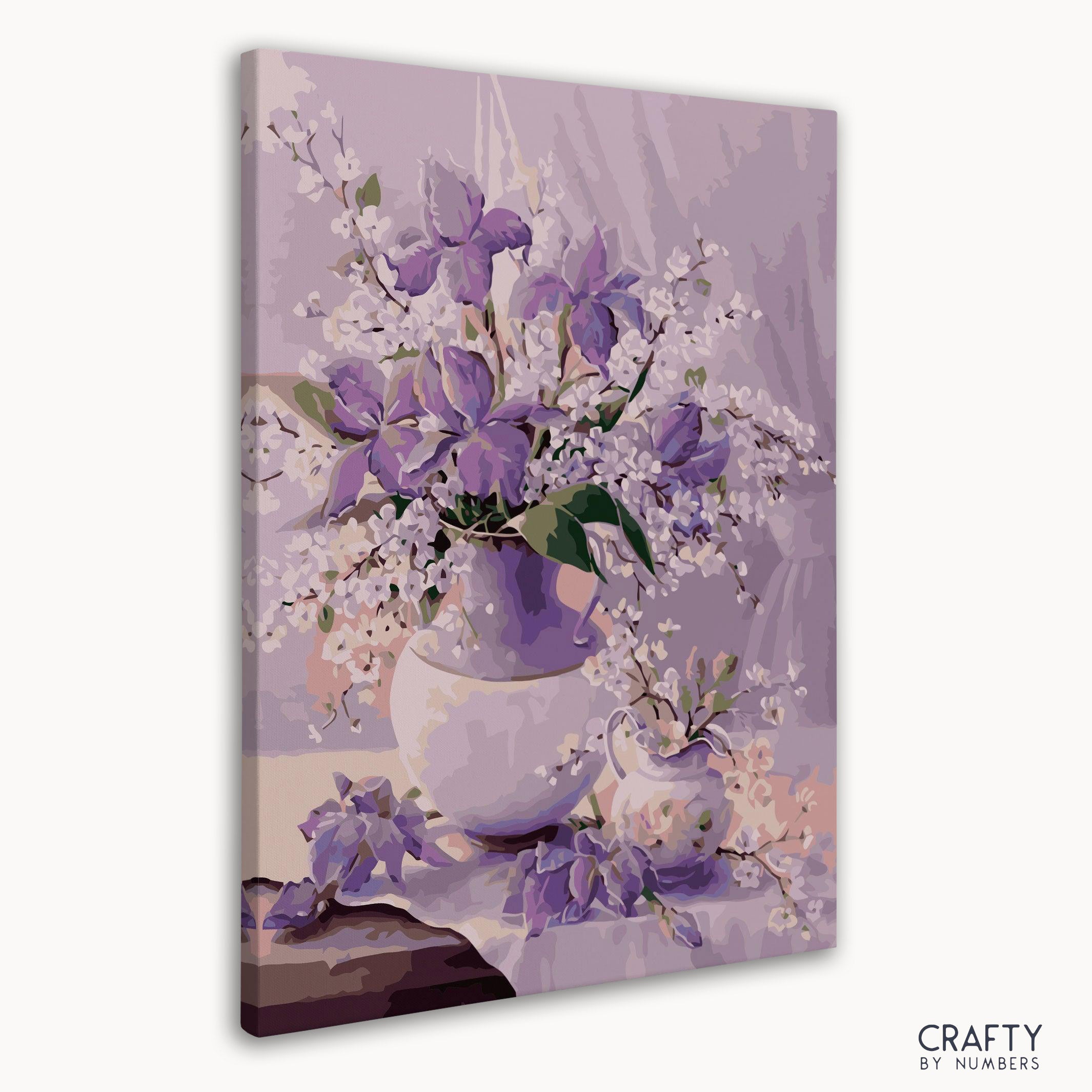 Detailed Cornflower Lillepilt paint by number kit resembling famous landscape paintings and top 10 picasso famous paintings style.