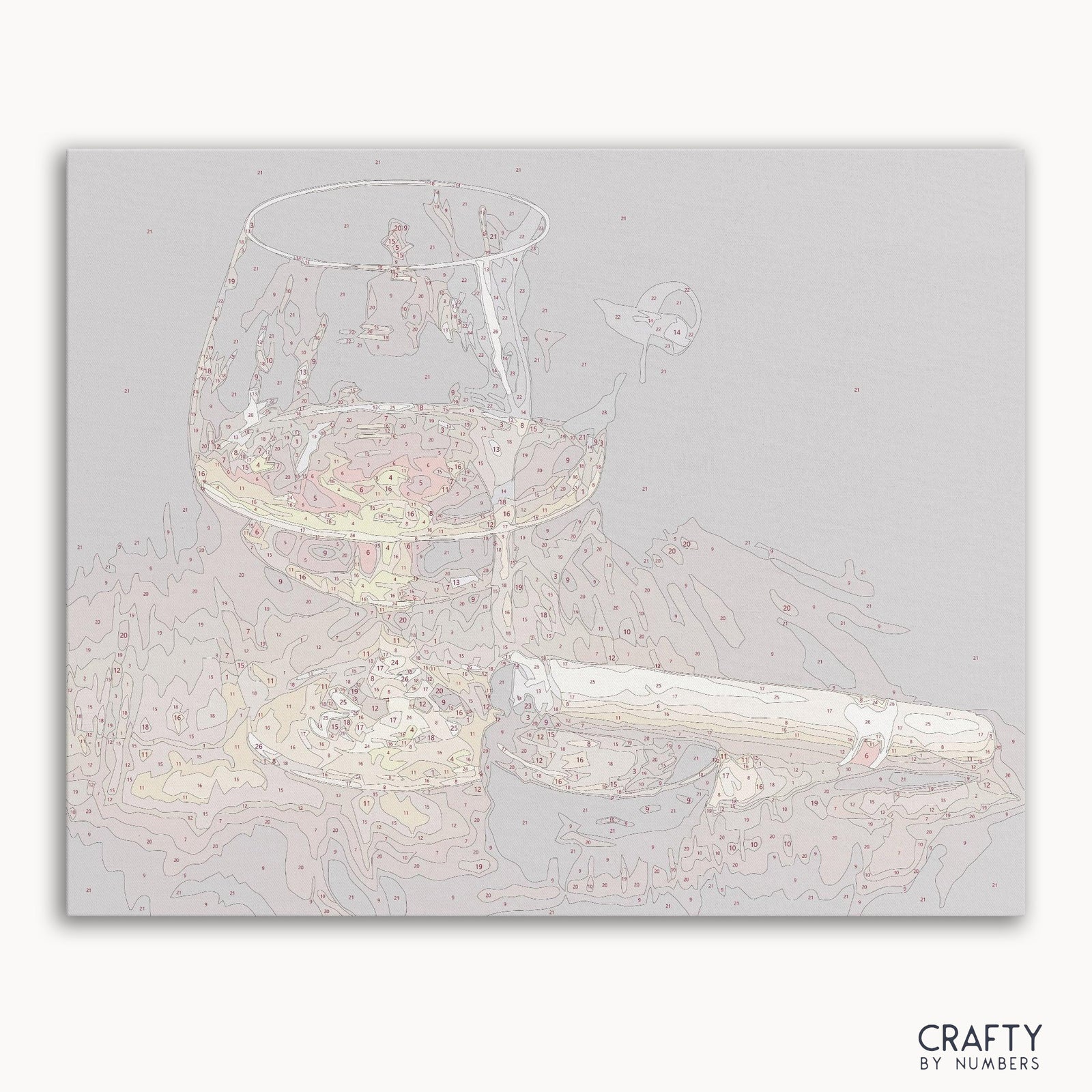Drink and Cigar paint by numbers kit with canvas and paints