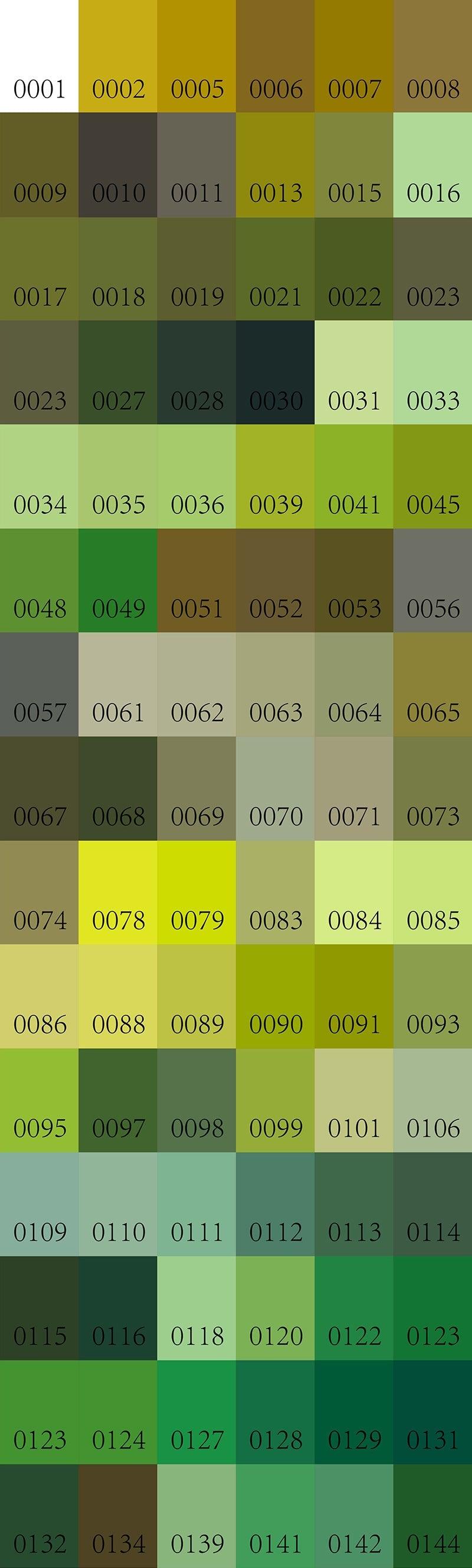 Color swatch with various shades of green and brown