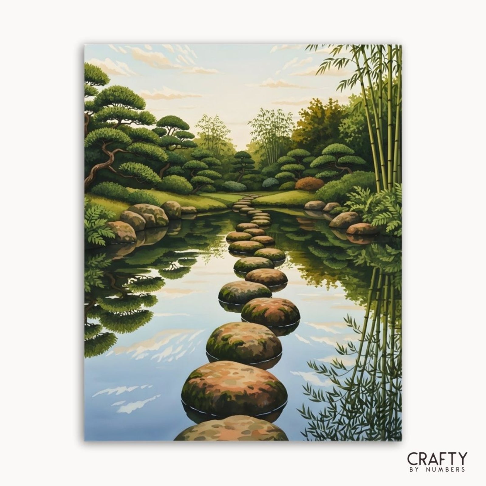 The Garden Path paint by numbers artwork
