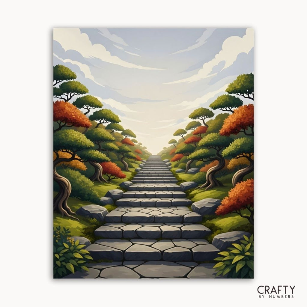Path to Enlightenment paint by numbers artwork on canvas
