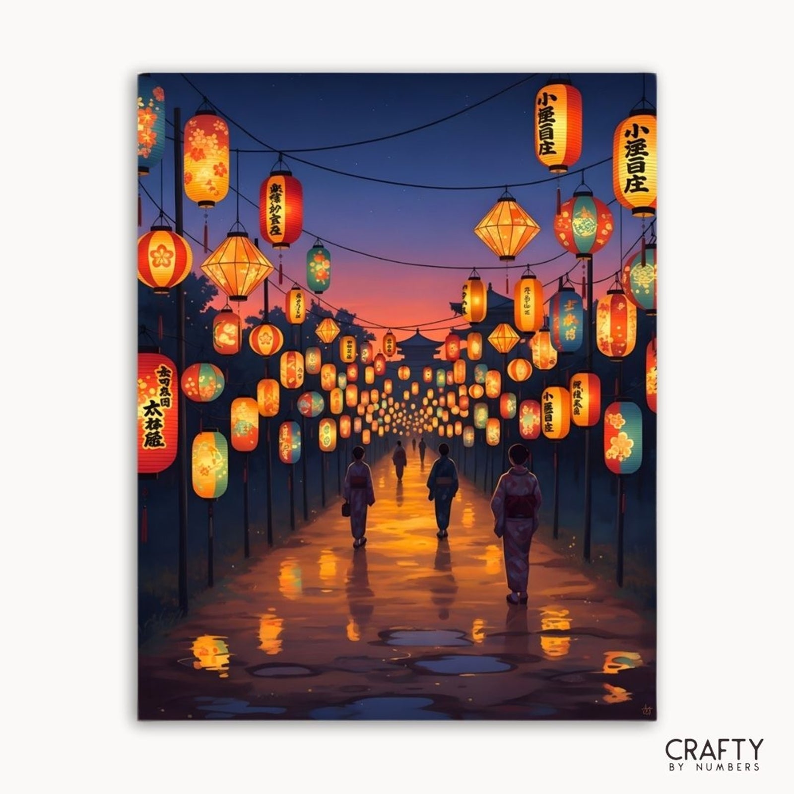 Festival of Light paint by numbers artwork