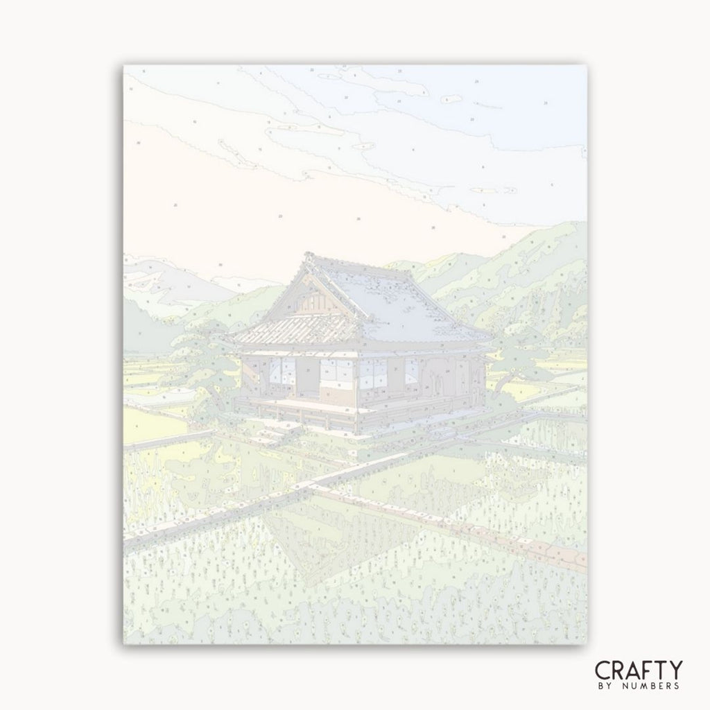 Numbered canvas preview for Roots in the Valley, showing the outlined painting sections.