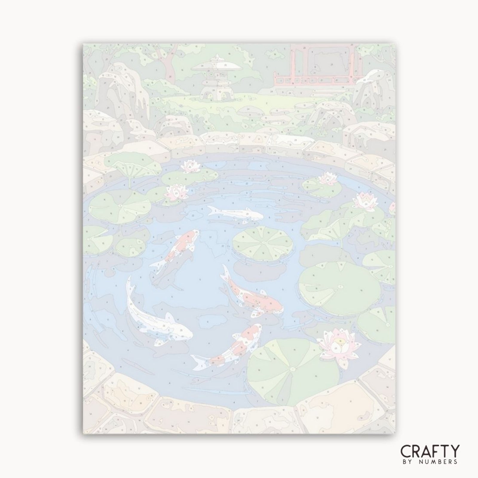 Dance of the Koi paint by numbers artwork