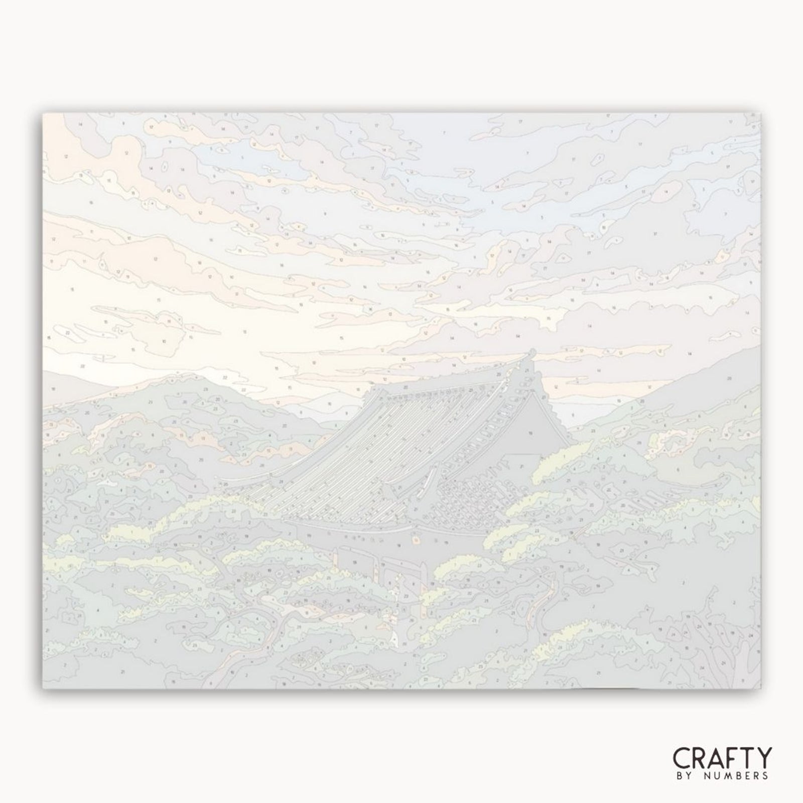 Temple of Tranquility paint by numbers artwork