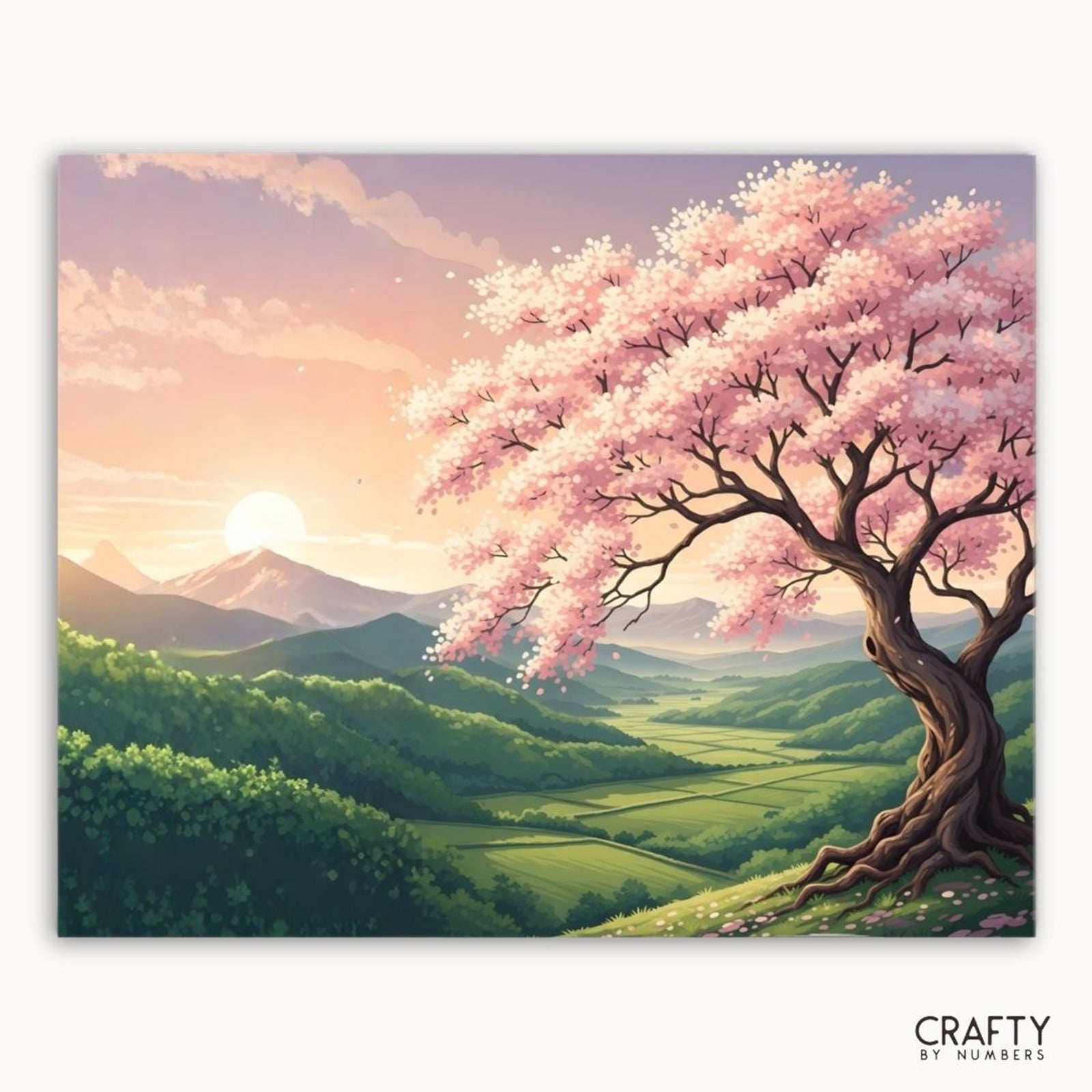 Valley of Blossoms paint by numbers artwork
