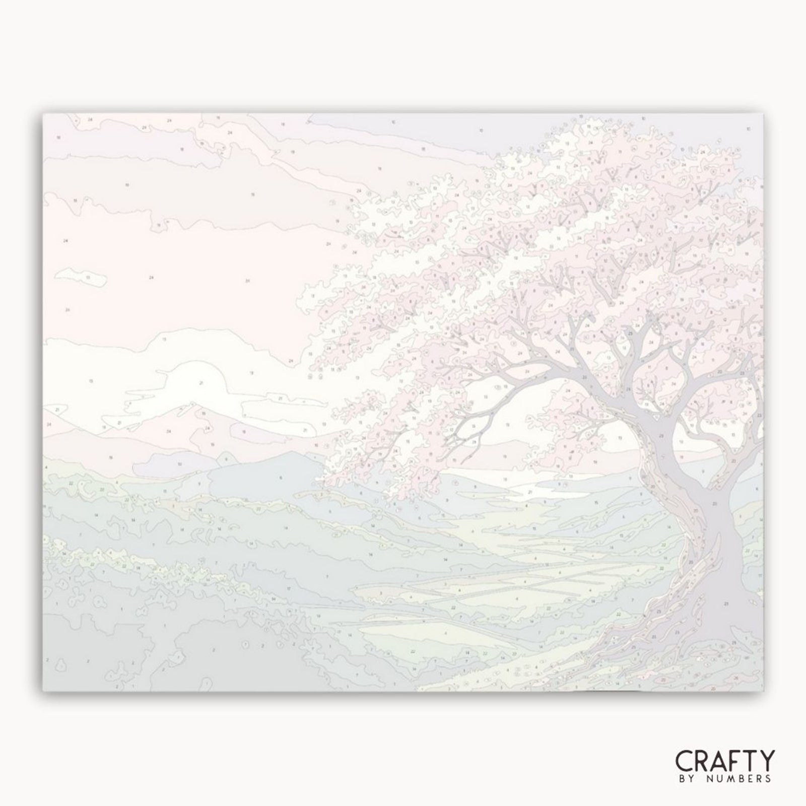 Valley of Blossoms paint by numbers artwork