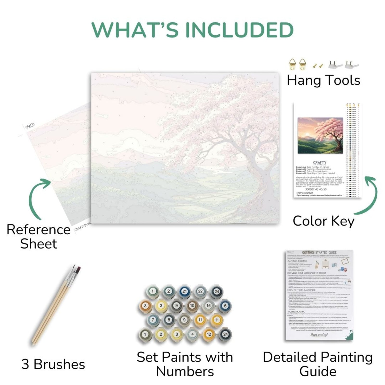 Valley of Blossoms paint by numbers artwork