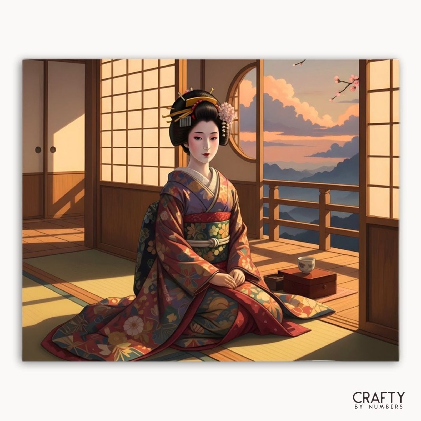 Grace of Kyoto paint by numbers artwork