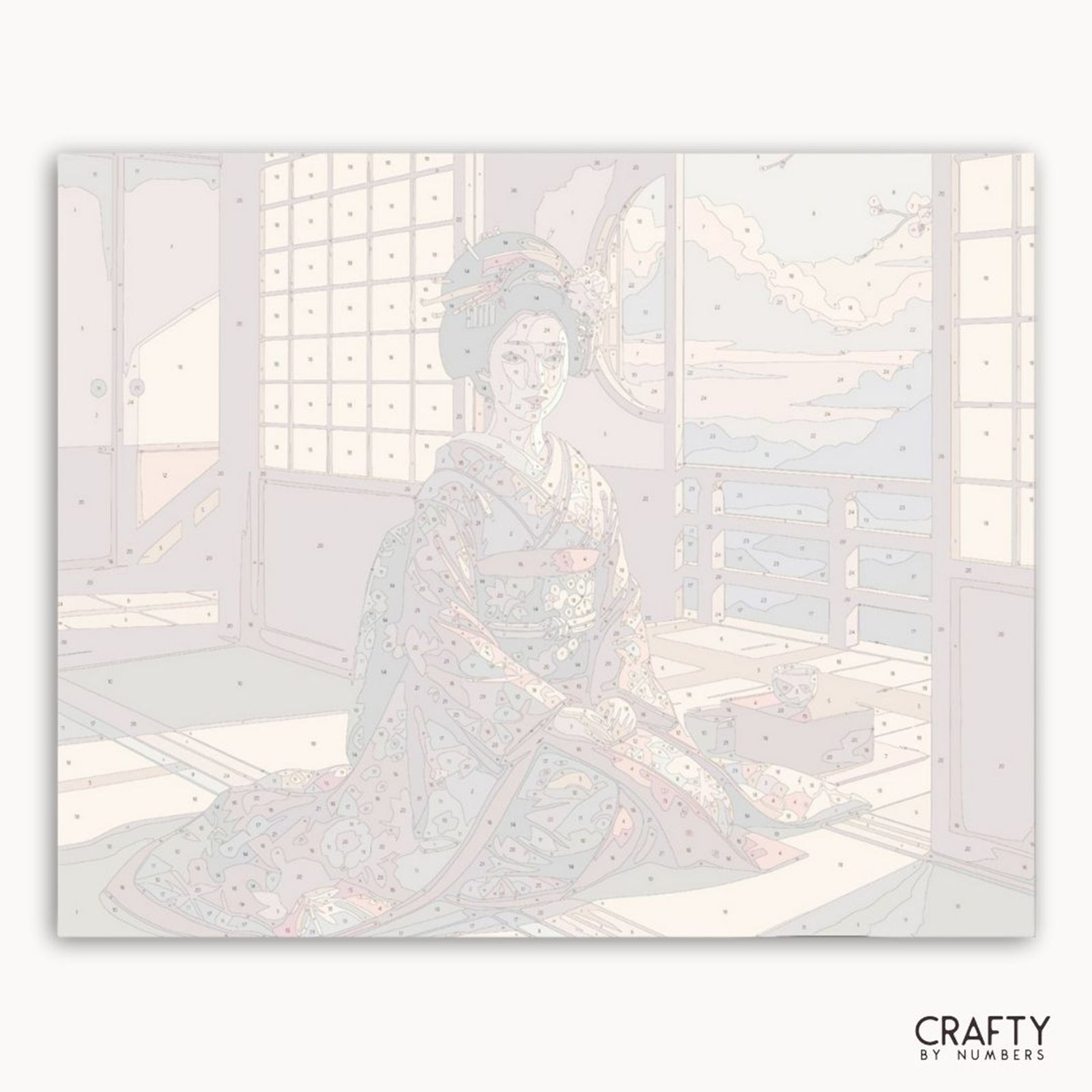 Grace of Kyoto paint by numbers artwork