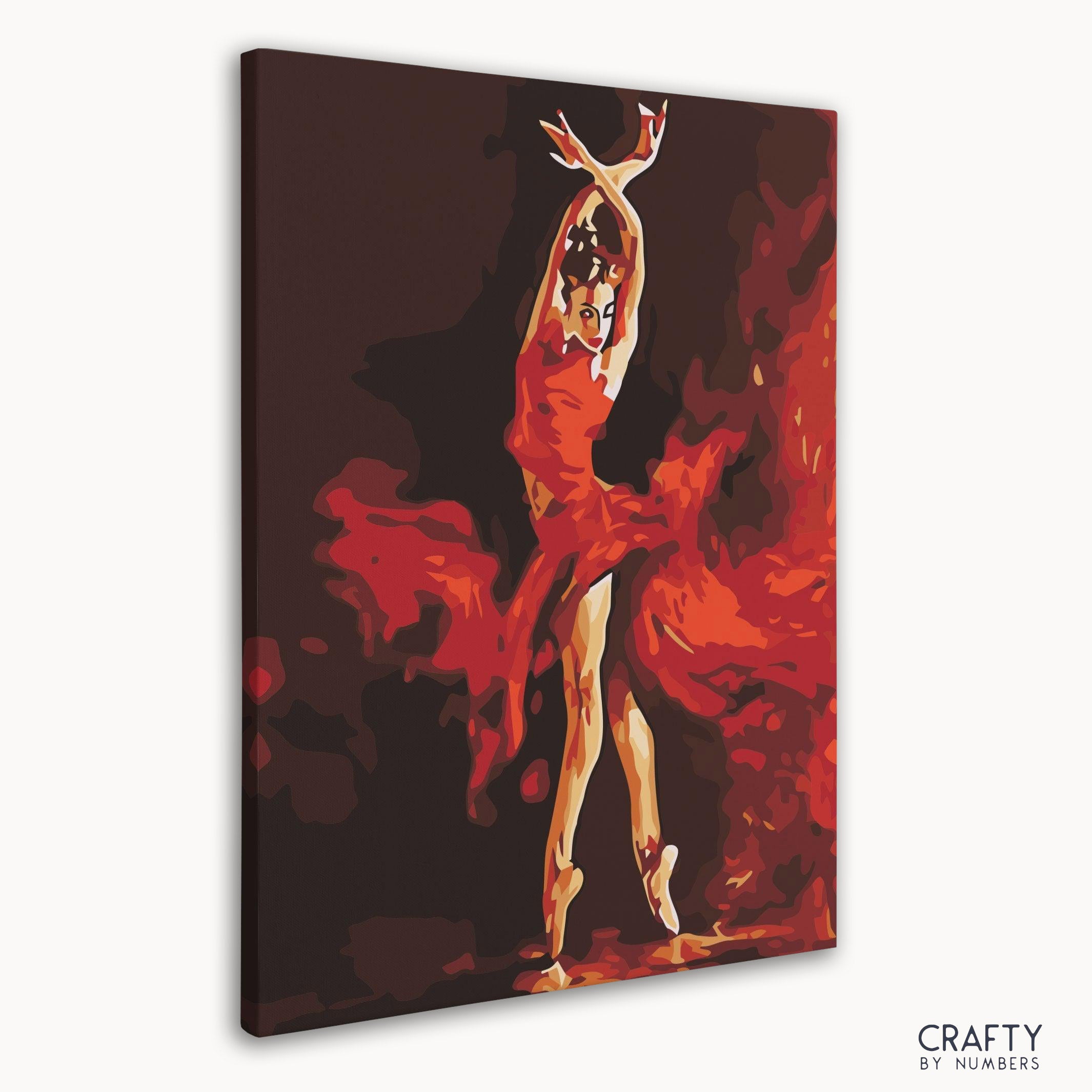 Elegant Flamenco dancer captured mid-twirl in colorful hues, reflecting famous landscape paintings, famous paintings of people, pablo picasso famous paintings, frida kahlo famous paintings, famous art paintings.