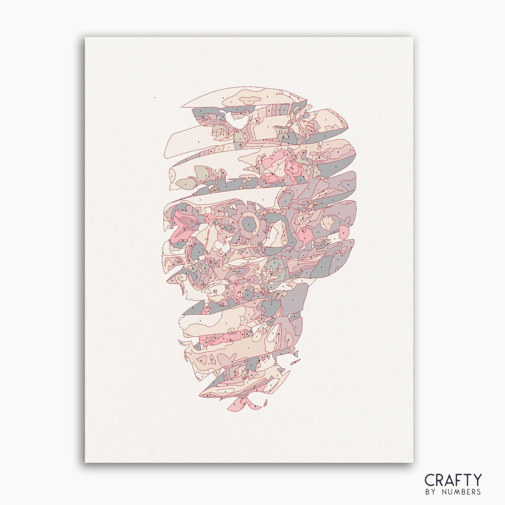 Flowers Skull Art paint by number featuring vibrant colors inspired by famous paintings and vincent van gogh famous paintings.