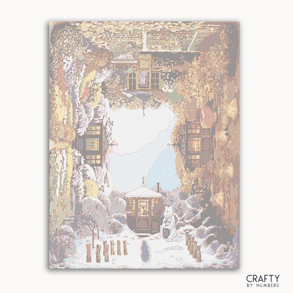 Four Season House paint by numbers kit packaging