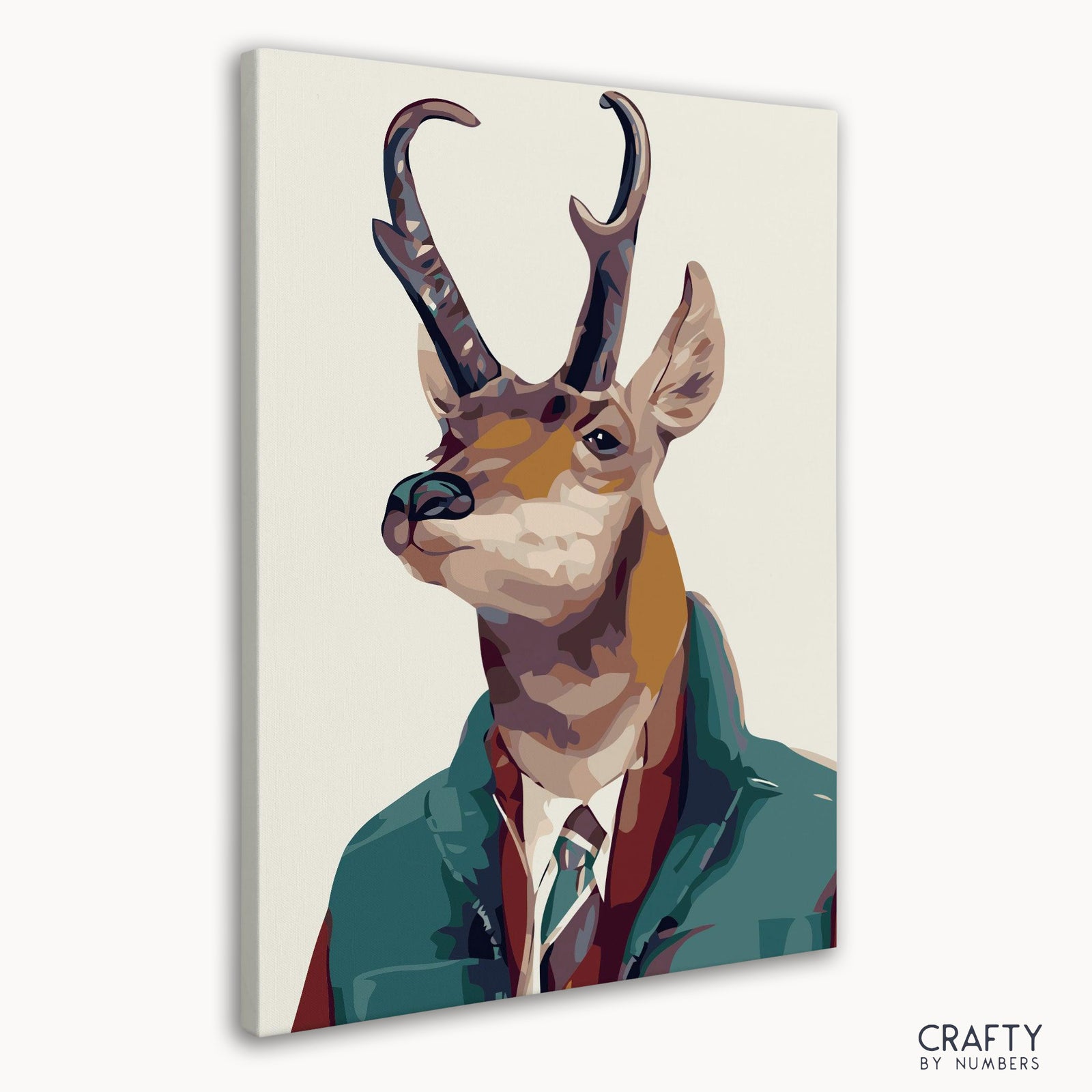 Detailliertes Malen-nach-Zahlen-Kunstwerk von Gentleman Sr. Gazelle, das Gemälden berühmter Künstler und berühmten Gemälden von Menschen ähnelt.