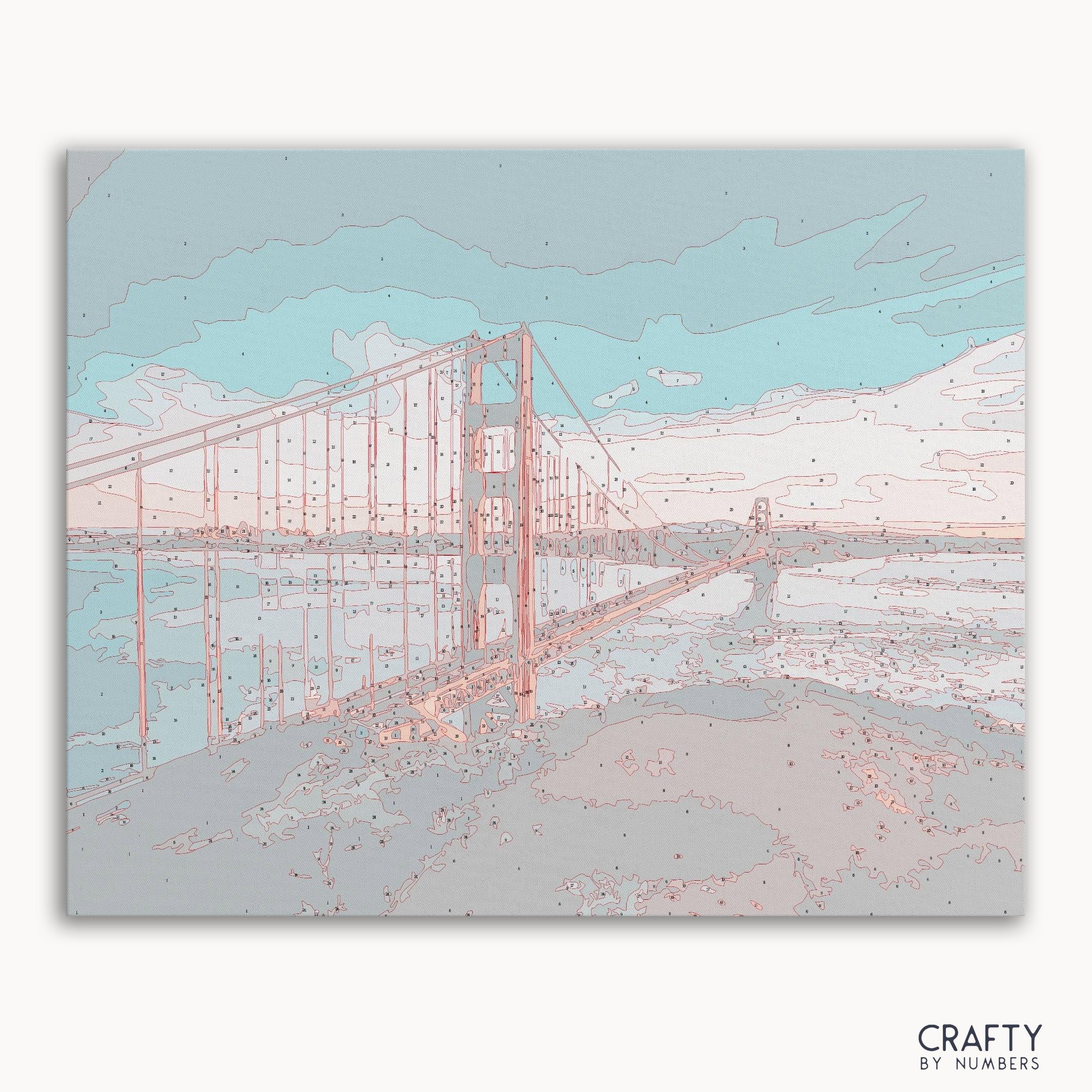 Boats in Beech paint by numbers kit with calm seaside view