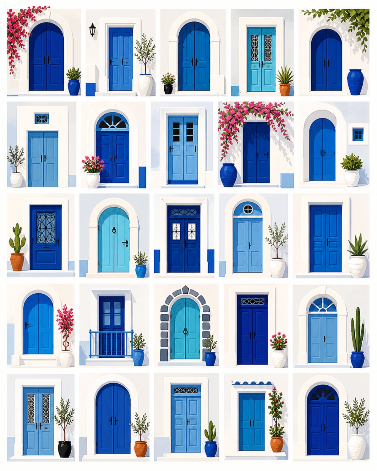 Blue Mediterranean Doors