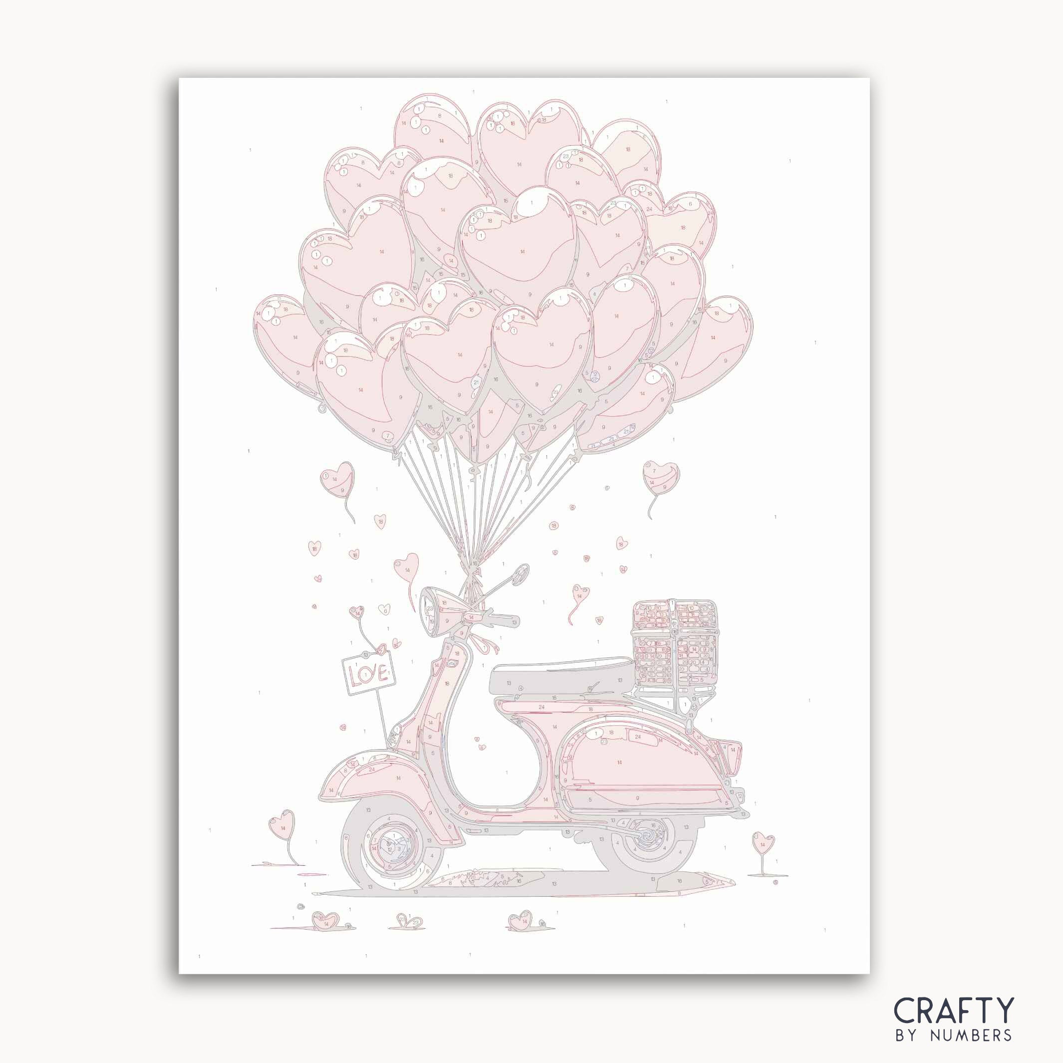 Heartfelt Voyage paint by numbers Love featuring vibrant colors inspired by famous paintings and the style of vincent van gogh famous paintings.