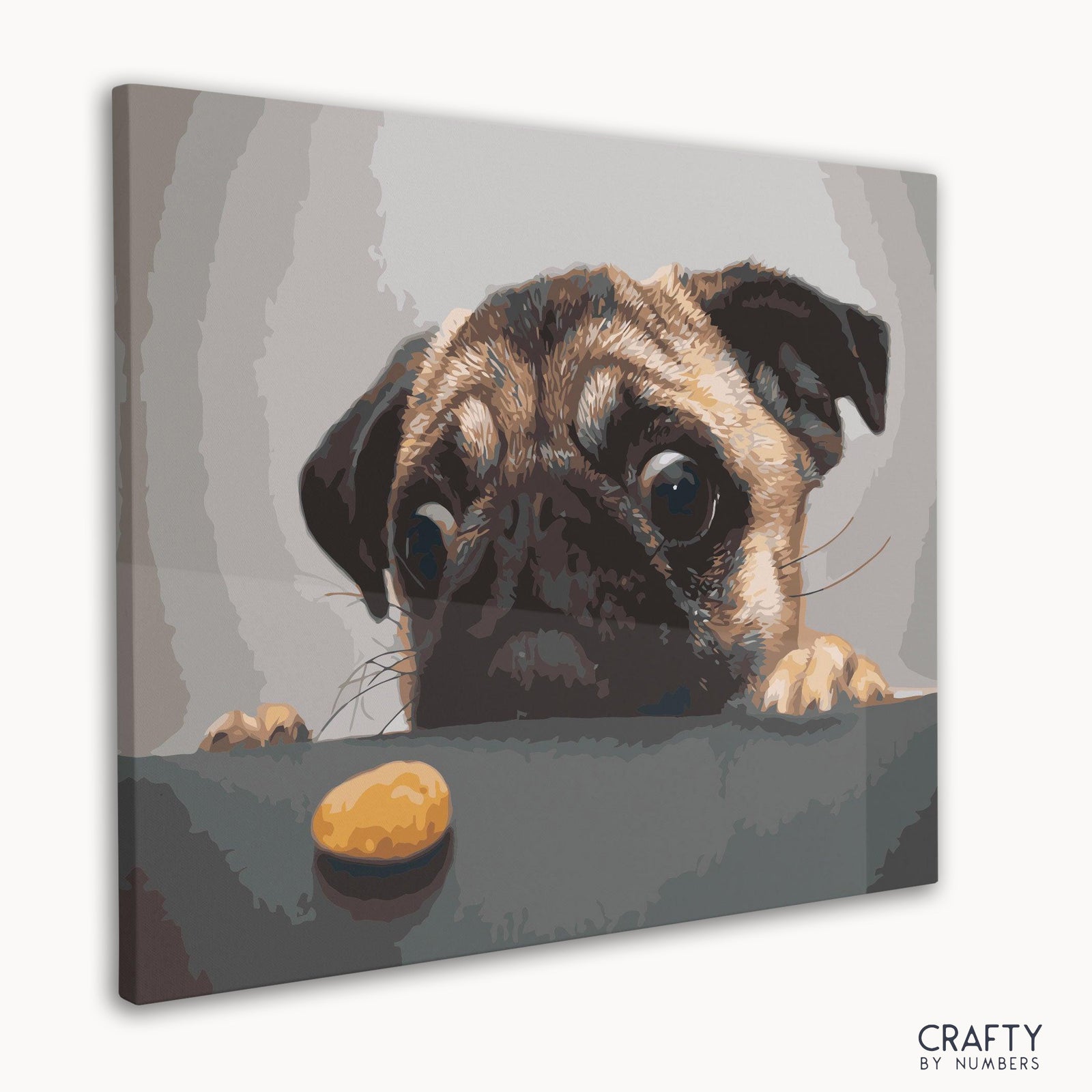 Numbered canvas preview for the Hungry Pug design