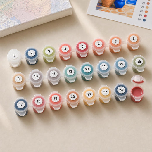 Acrylic paint pots