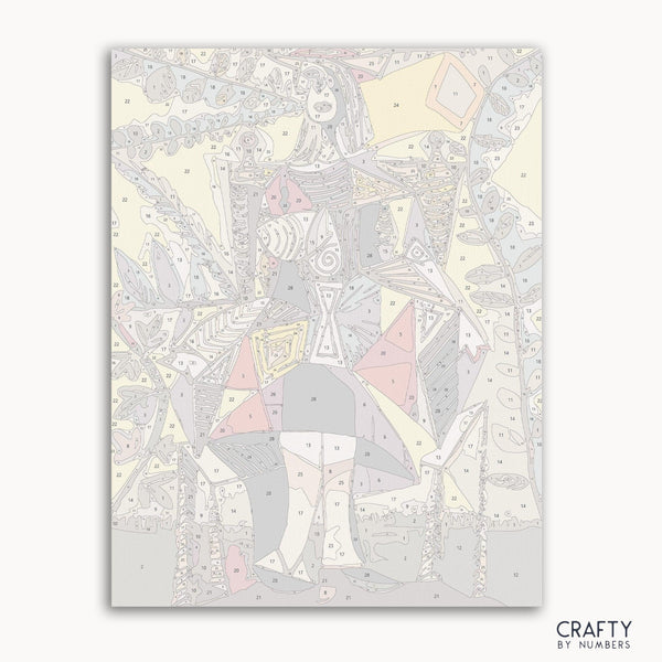 Kobieta Siedząca W Ogrodzie paint by numbers kit inspired by famous paintings, perfect for fans of pablo picasso famous paintings.