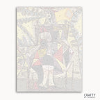 Kobieta Siedząca W Ogrodzie paint by numbers kit inspired by famous paintings, perfect for fans of pablo picasso famous paintings.