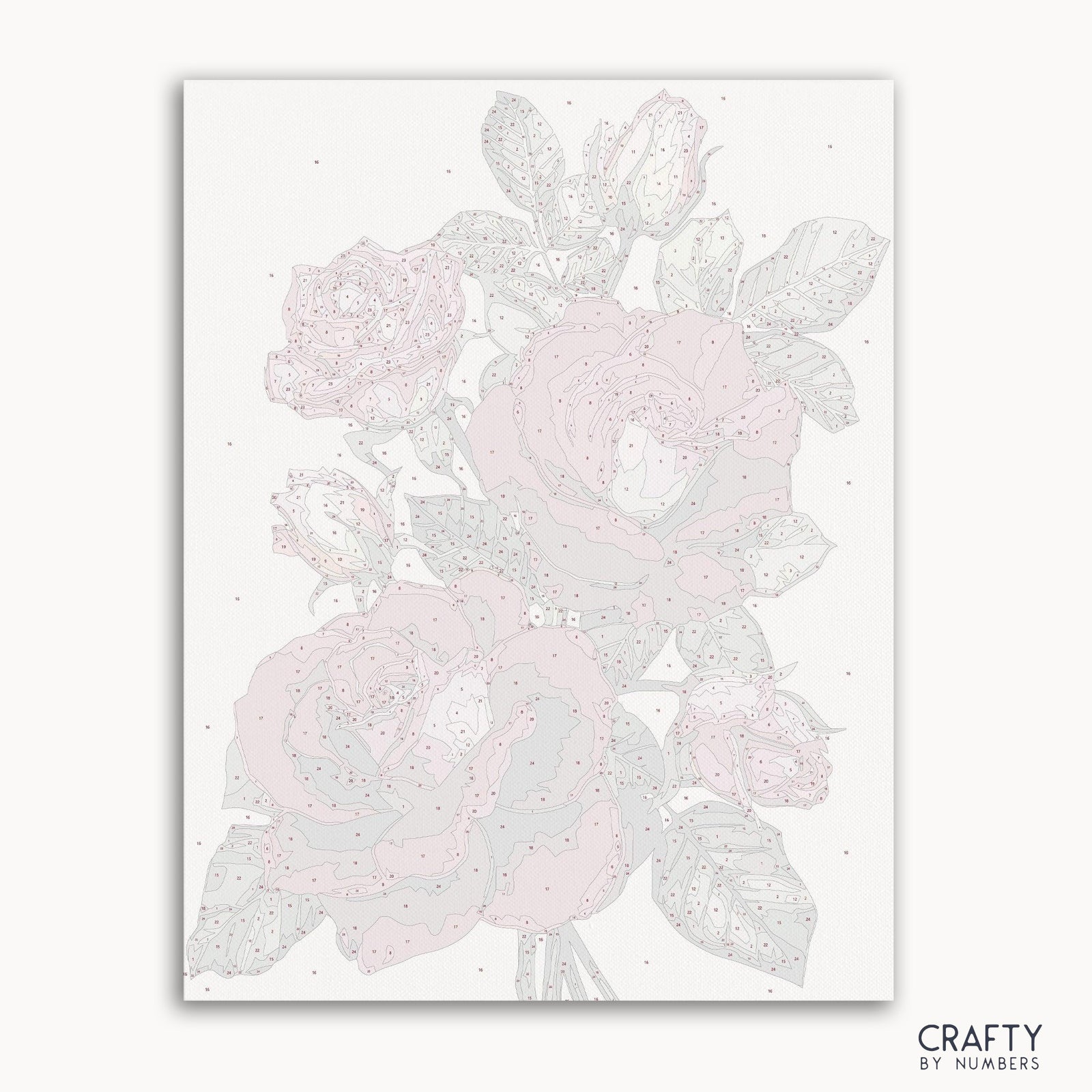 La vida de las rosas rojas pinta por números con rosas rojas vibrantes inspiradas en pinturas famosas y el estilo de pinturas famosas de Van Gogh.