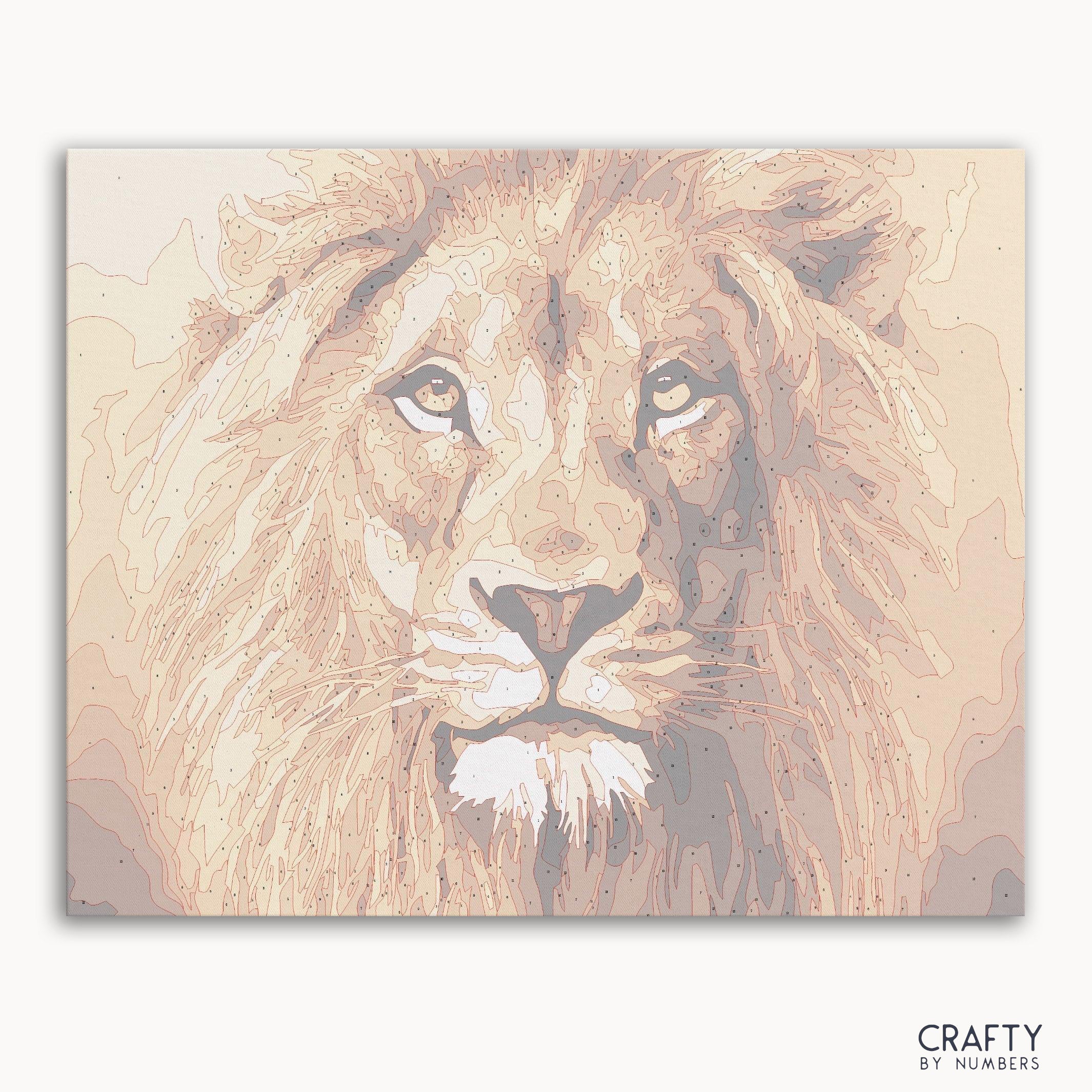 Golden Lion paint by number artwork inspired by famous paintings, vincent van gogh famous paintings, most famous paintings, famous landscape paintings, famous artists paintings, famous paintings of women.