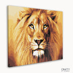 Detailed Golden Lion paint by number resembling famous paintings of people and top 10 picasso famous paintings, pablo picasso famous paintings, frida kahlo famous paintings.