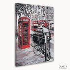 London Tower Bridge paint by numbers with city lights reflection