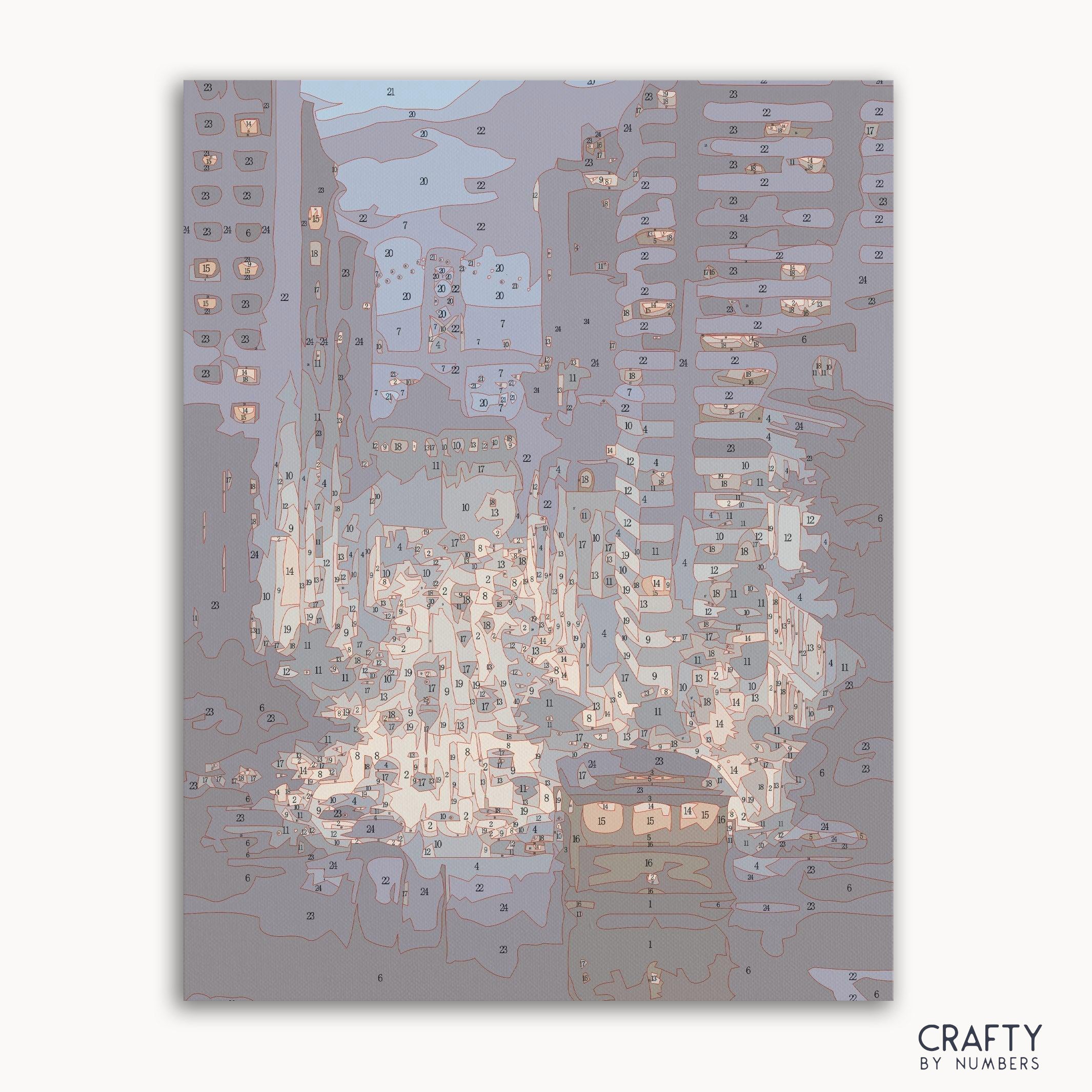 Lushpin Night San Francisco paint by number showing cityscape with bridge, famous paintings vincent van gogh famous paintings most famous paintings famous landscape paintings famous artists paintings famous paintings of women top 10 picasso famous paintings.