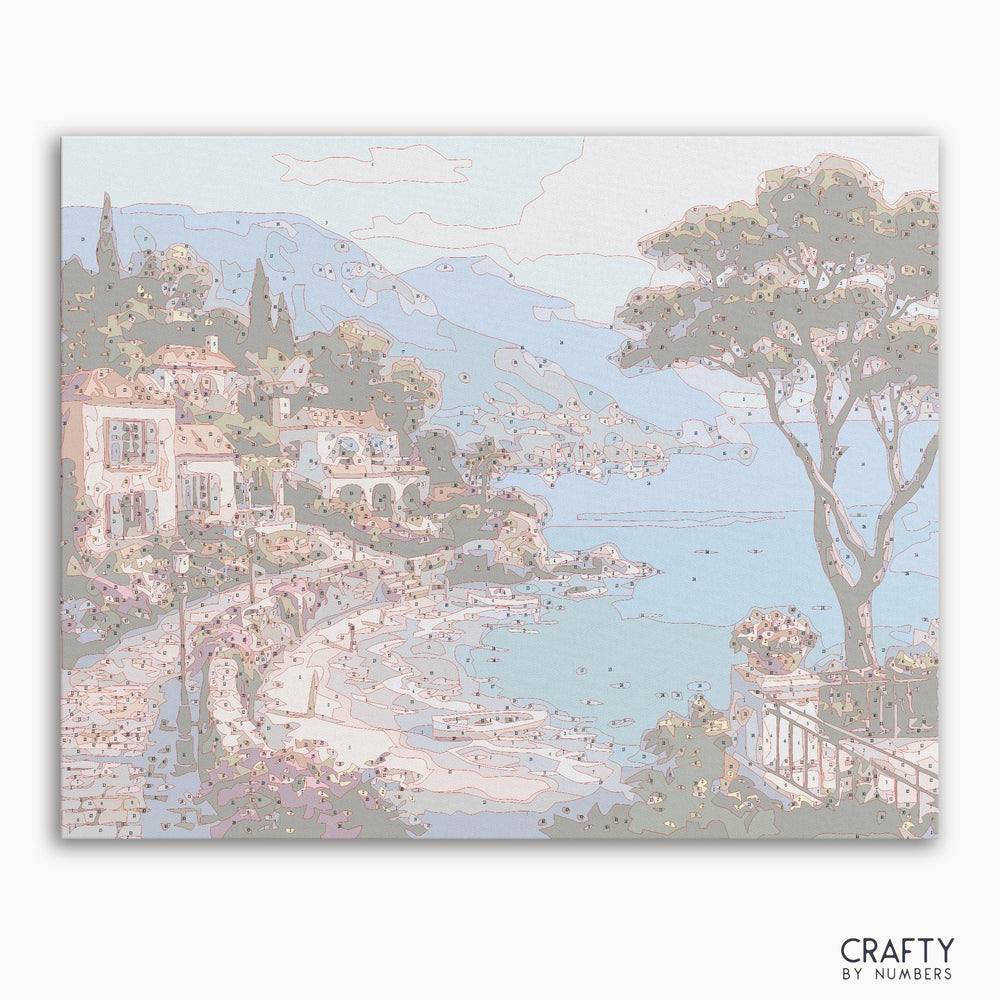 mediterranean-seaside paint by number canvas