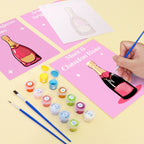 crafty y numbers painting different Rosé Champagne using paint by numbers