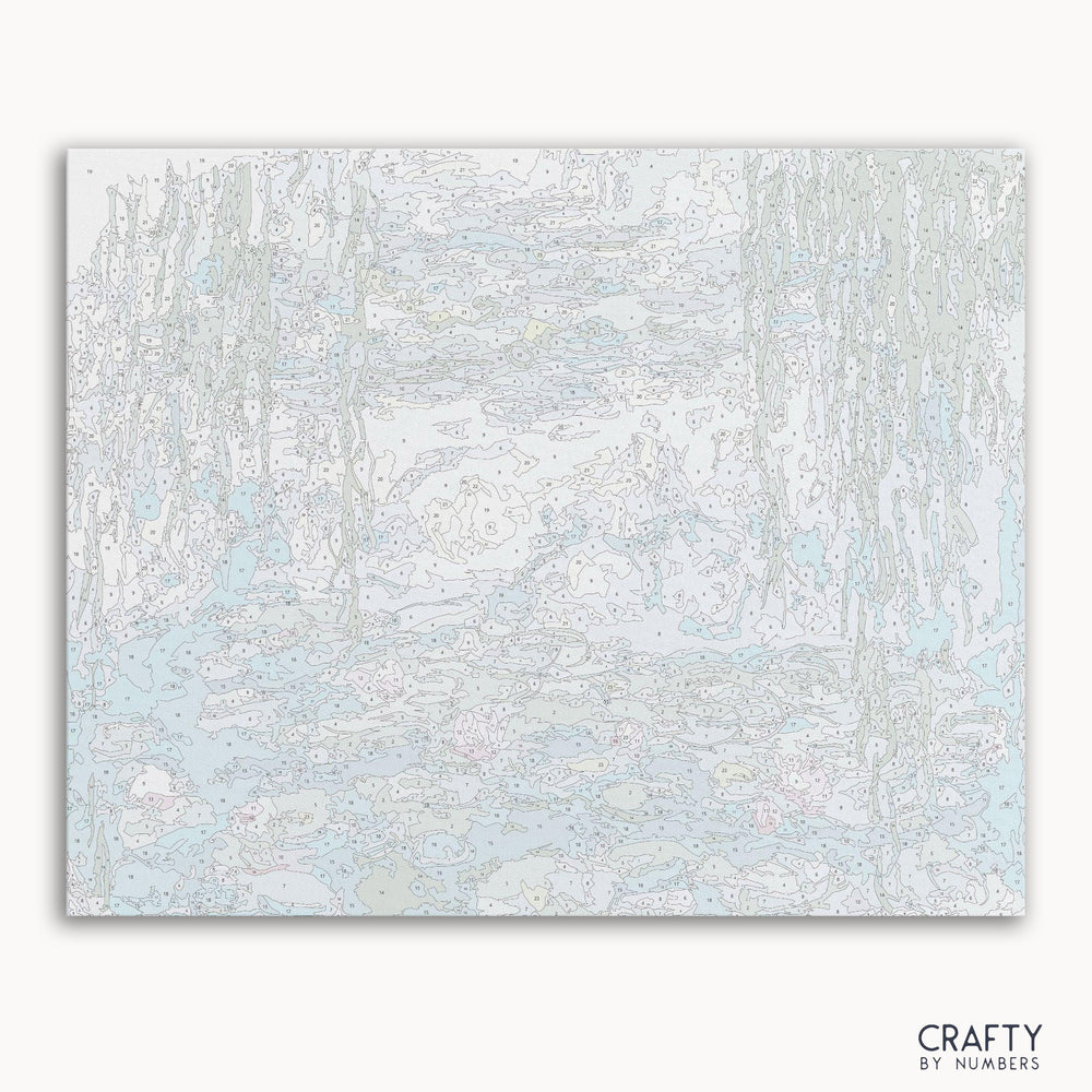 Nenúfares - Claude Monet paint by number featuring water lilies, famous paintings, famous landscape paintings, famous flower paintings.