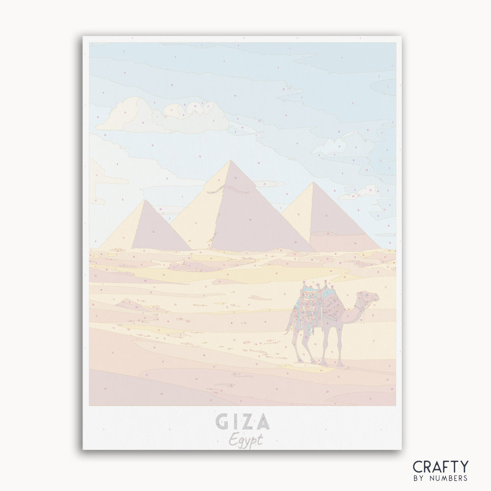number painting canvas set of GIZA Egypt