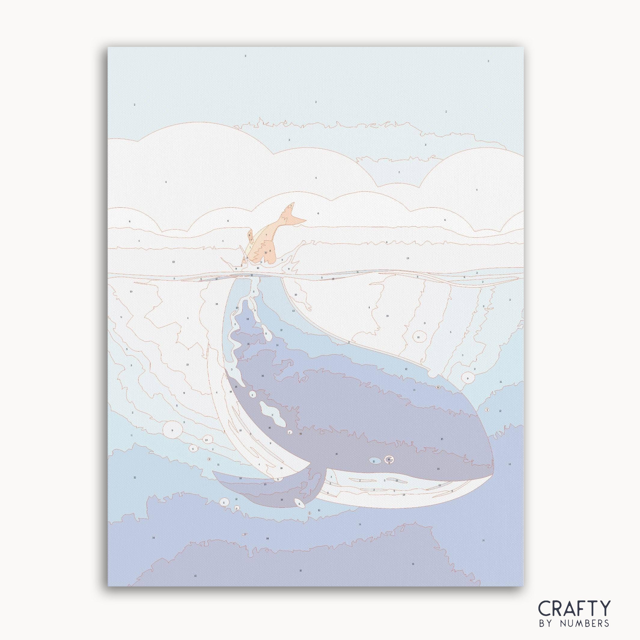 Orange Whale Tail paint by Kids inspired by famous paintings in vibrant colors.