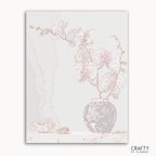 Orchid flower in vase paint by number inspired by famous paintings and van gogh famous paintings with vibrant colors.