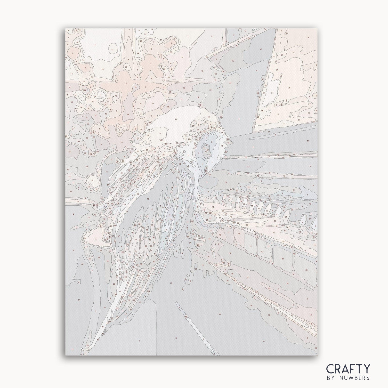 Owl Playing Piano paint by numbers kit with canvas and paints