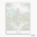 paint by number canvas of BALI travel poster