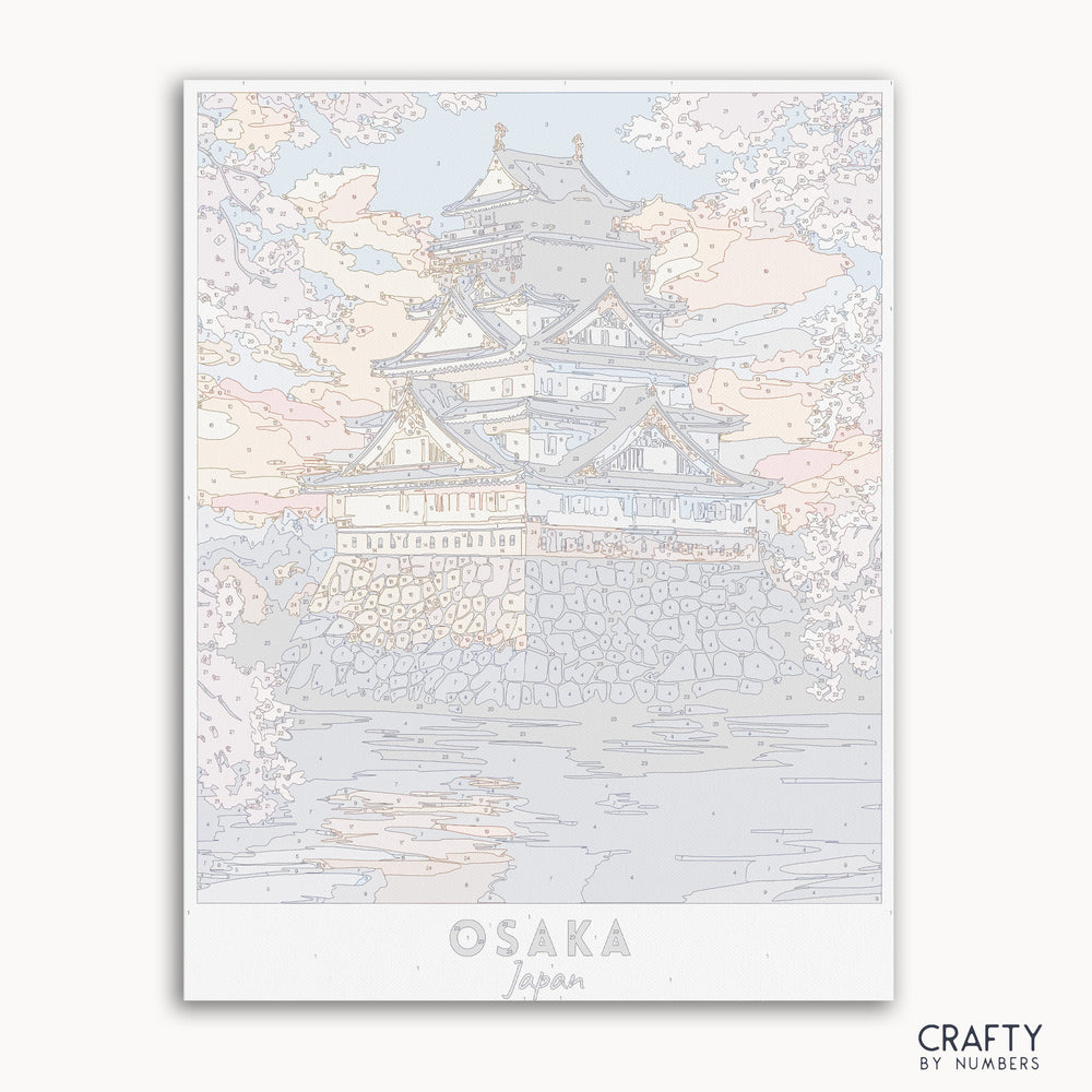 paint by numbers canvas of OSAKA japan by CRAfty By Numbers