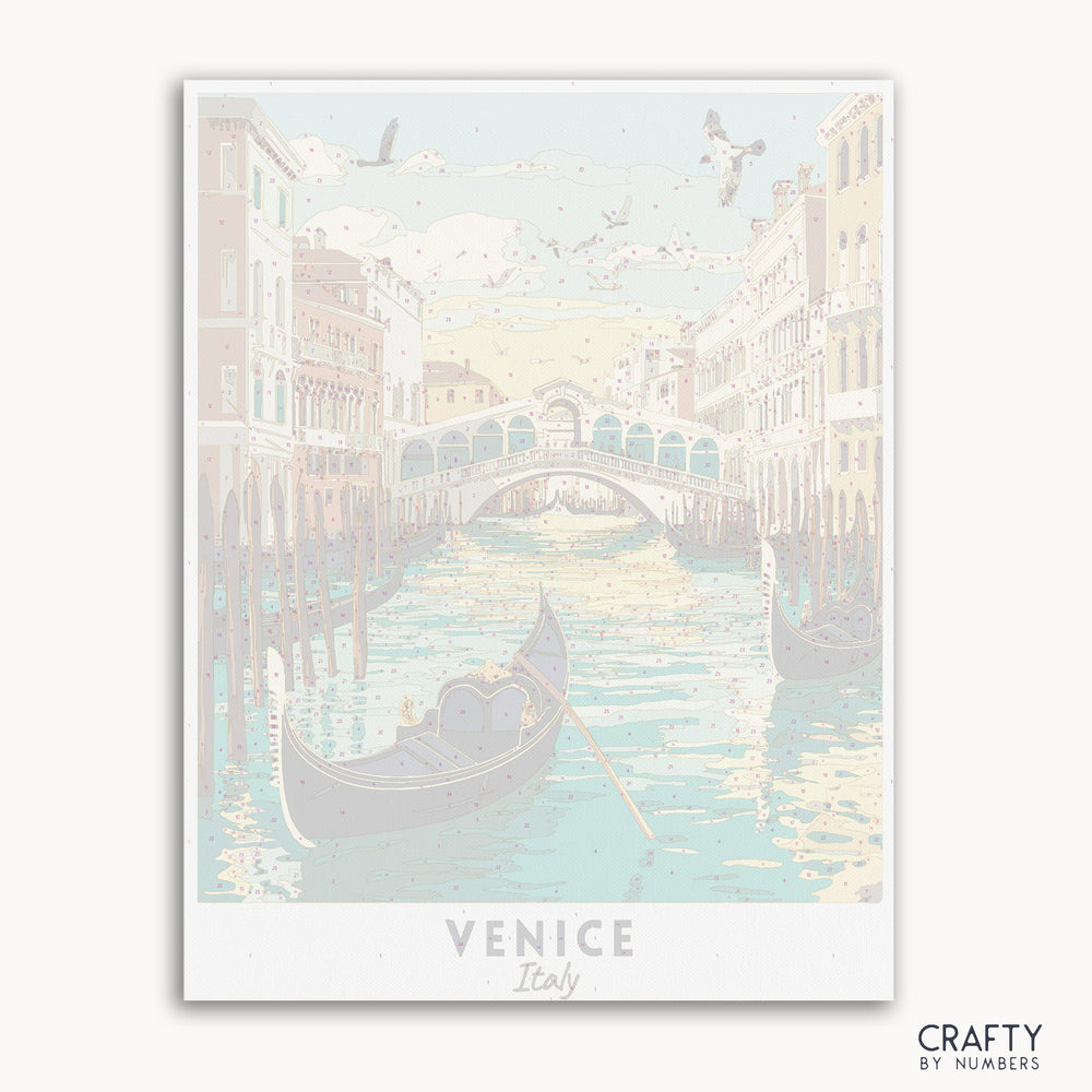 beautiful paint by number canvas of VENICE travel poster