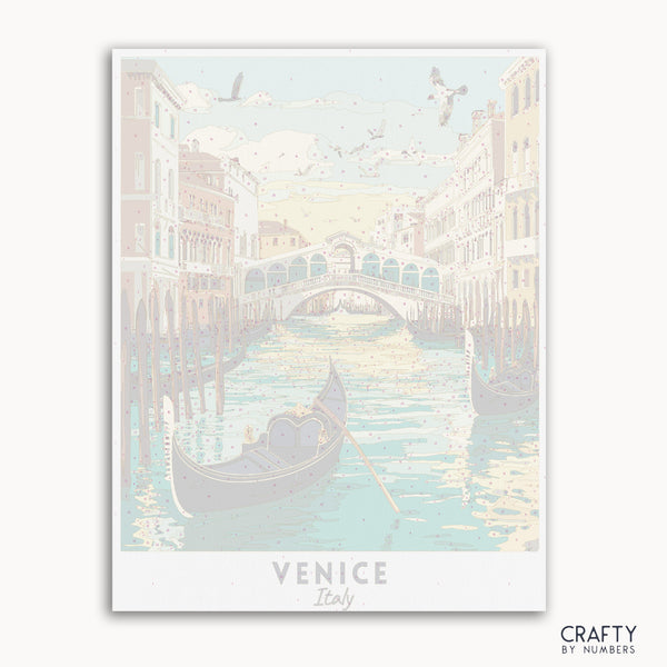 beautiful paint by number canvas of VENICE travel poster