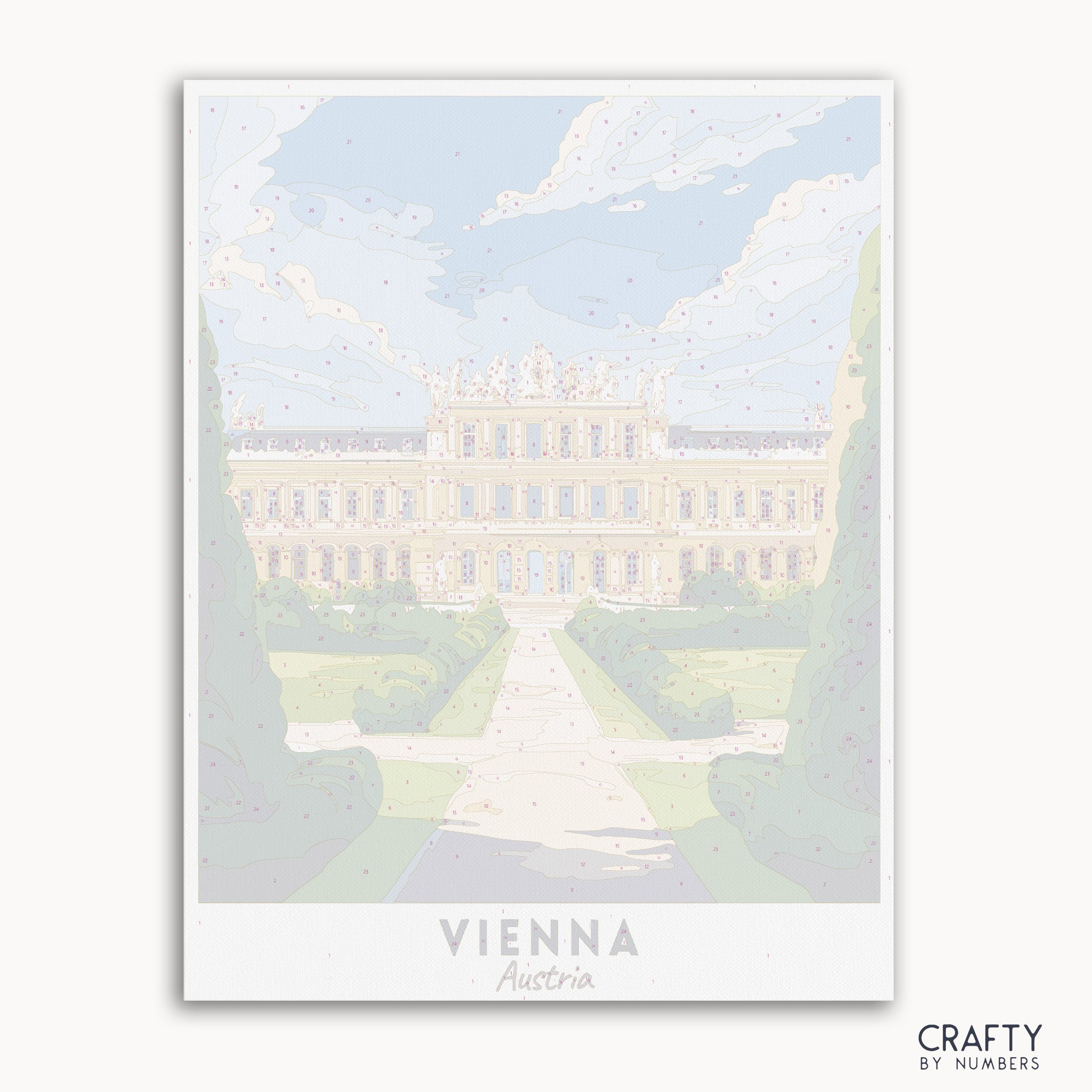 paint by numbers canvas of VIENNA Austria