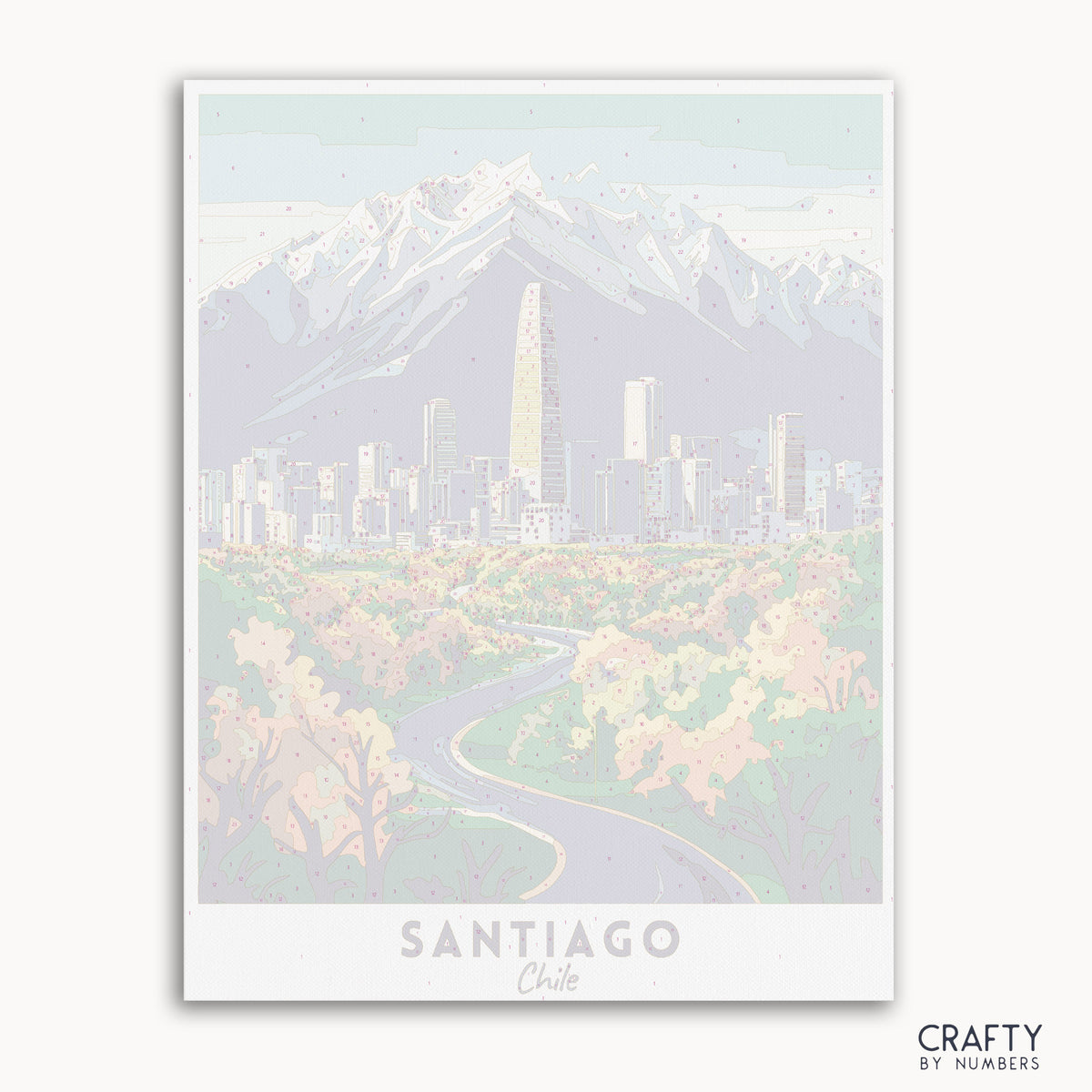 peinture par numéros sur toile de Santiago