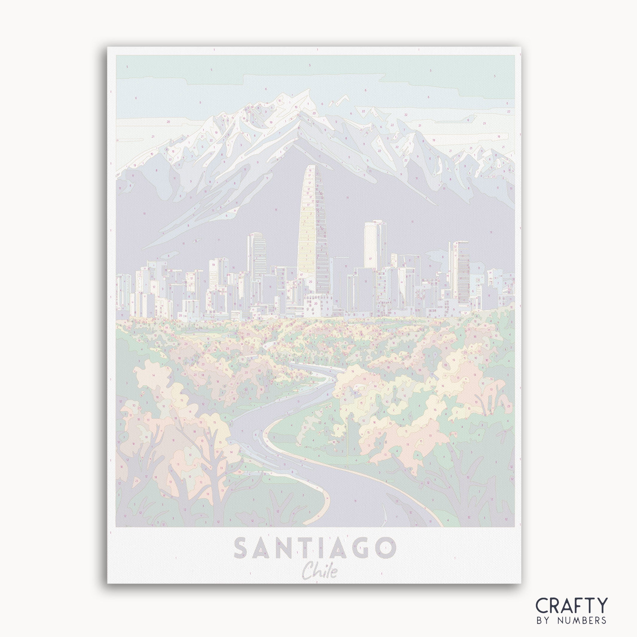 paint by numbers canvas of santiago
